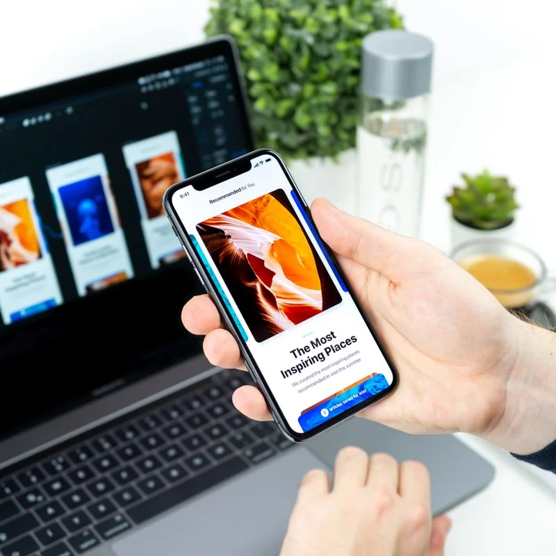 person holding a phone